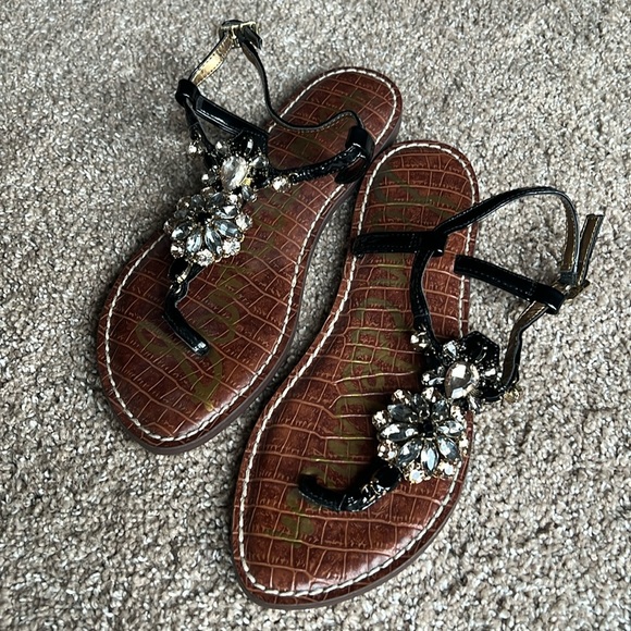 NEW Sam Edelman Rhinestone Sandals, Size 7 - Picture 1 of 5